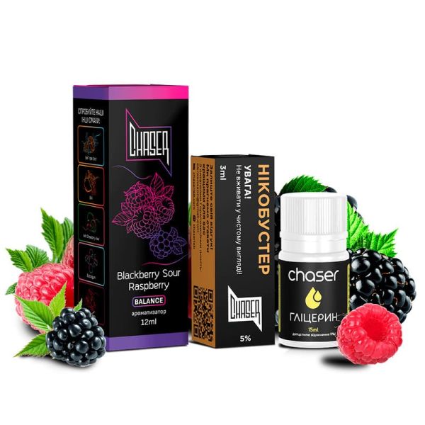 Набір Chaser Black Blackberry Sour Raspberry 30 мл 50 мг