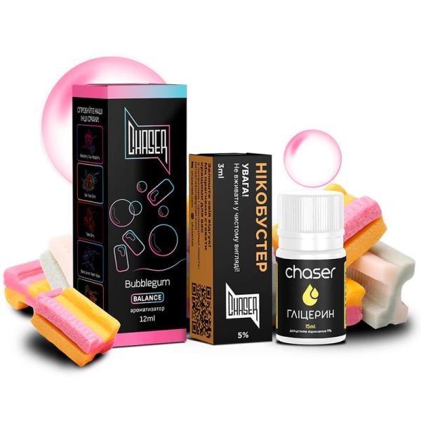 Набір Chaser Black Bubblegum 30 мл 50 мг