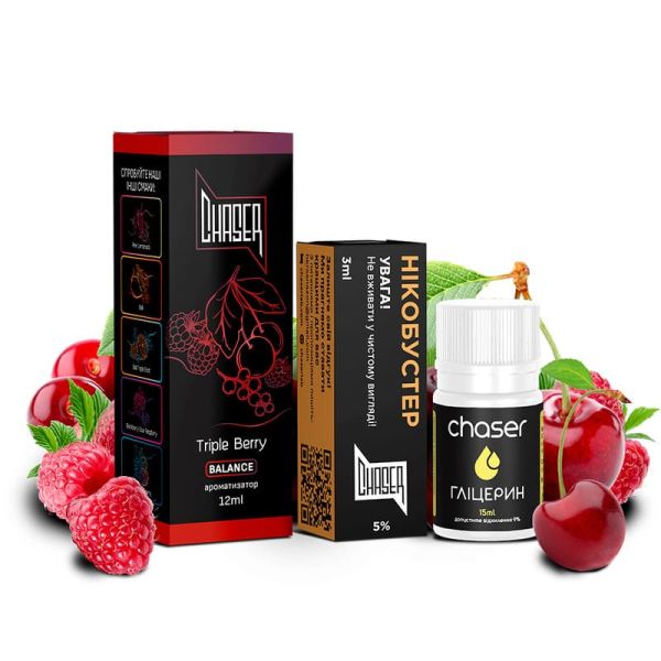 Набір Chaser Black Triple Berry 30 мл 50 мг
